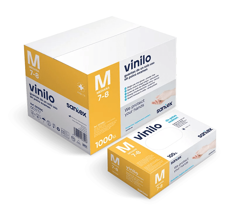 guantes de vinilo